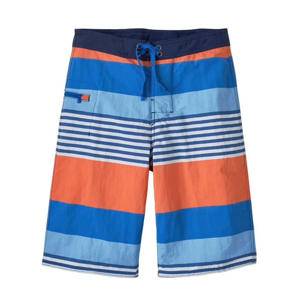 Patagonia Boys' Wavefarer Boardshorts Fitz Stripe: Coho Coral Blue Orange 16